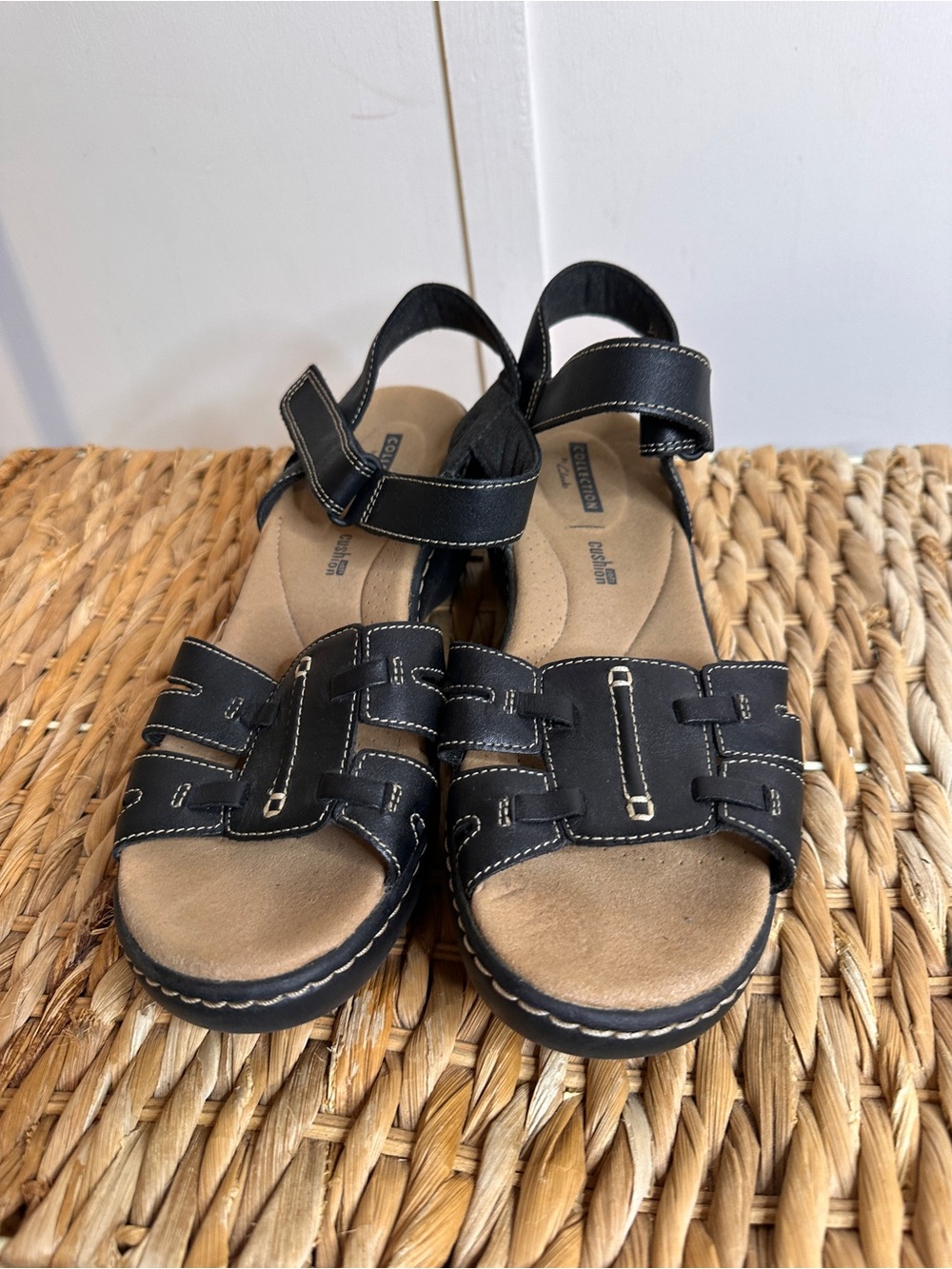 Clarks Black Comfort Sandals